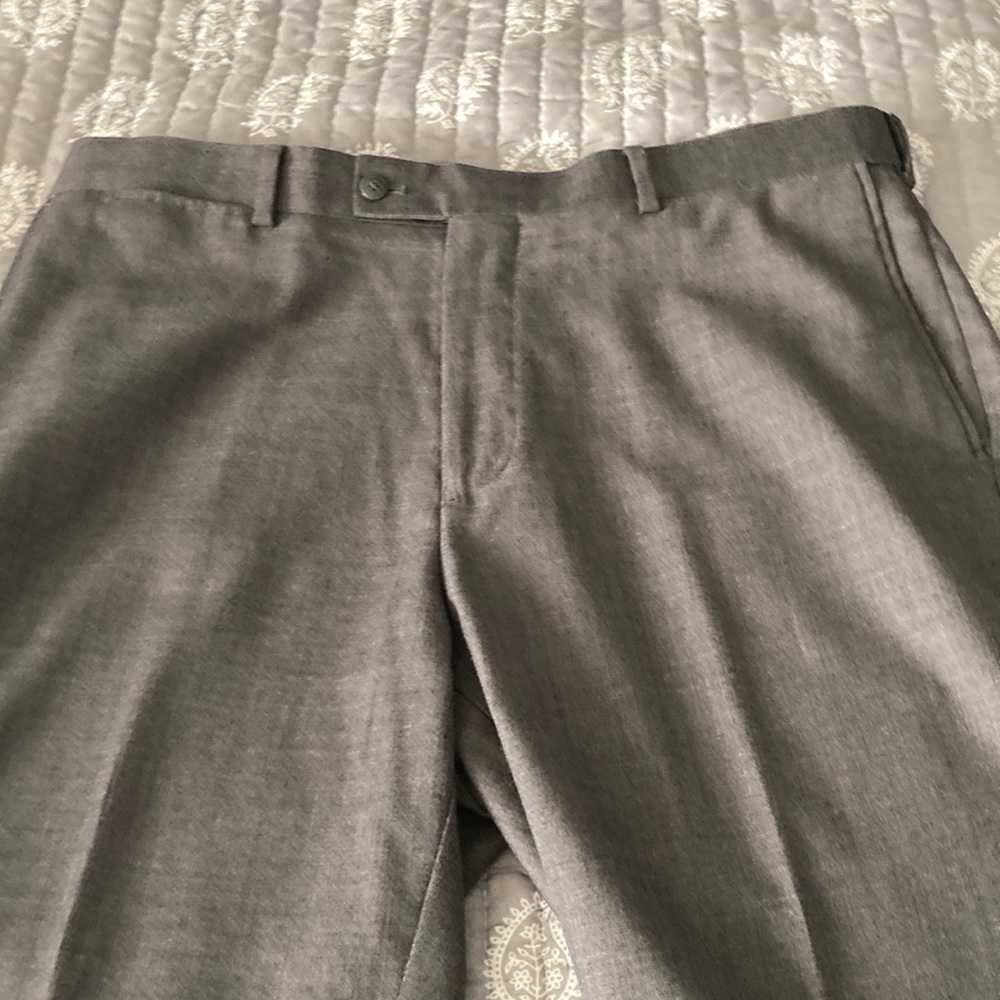 Men’s grey wool blend dress slacks
